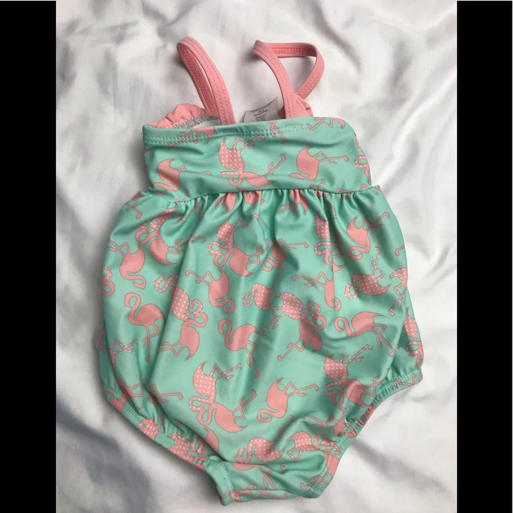 Girls swimsuits 3-6 months flamingos & watermelon